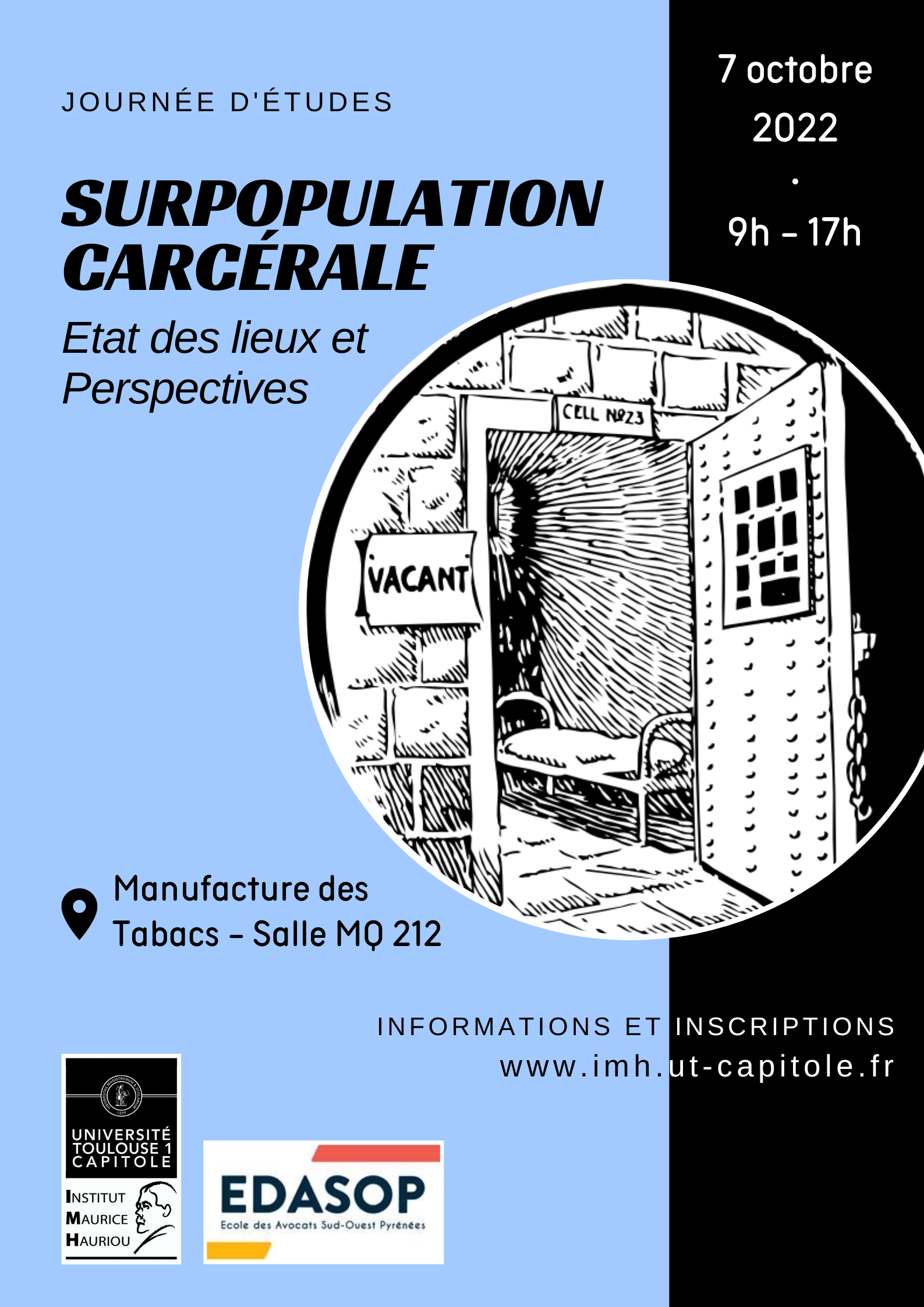 affiche surpopulation carcérale